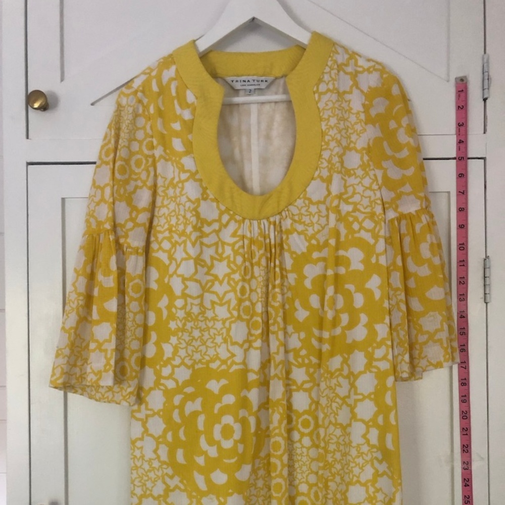 Trina Turk caftan yellow dress